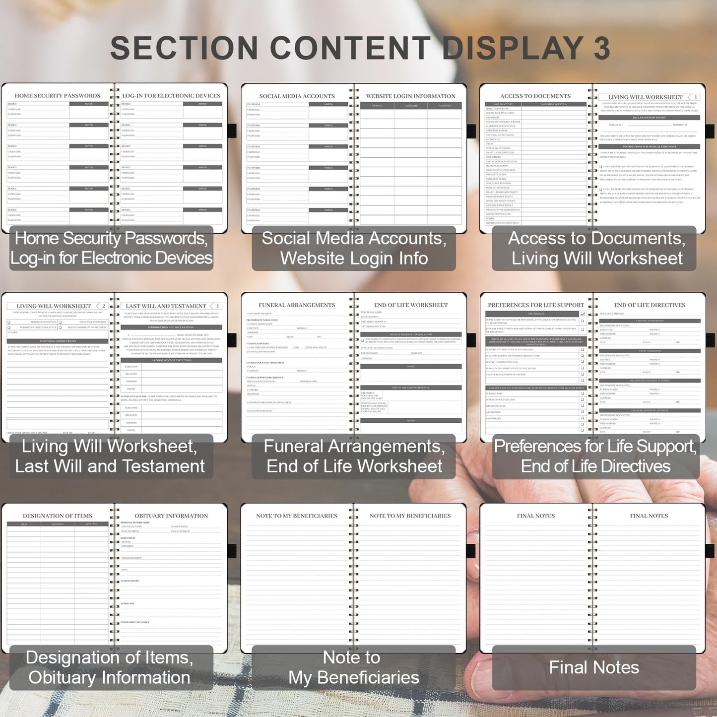 The wild swans End of Life Planner – Estate Planning & Important Information Organizer | Final Wishes & Legacy Workbook